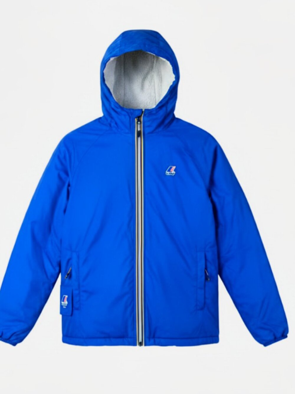 K-Way Kids Royal Blue P. Le Vrai 3.0 Claude Orsetto Hooded Jacket Size 12Y